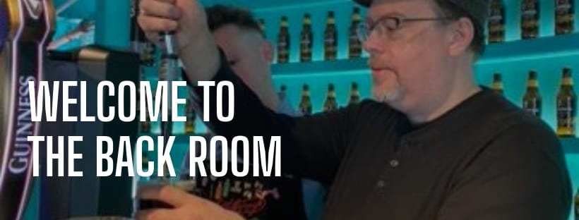 Welcome to the Back Room - a picture of the author pulling pints at the Guinness Storehouse in Dublin