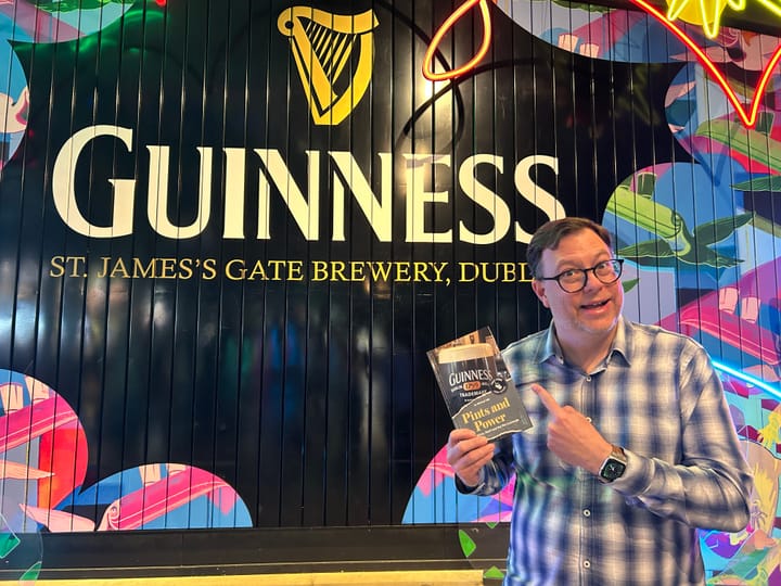 The author with his First Pour Early Release of Pints and Power at the Guinness Storehouse in Dublin