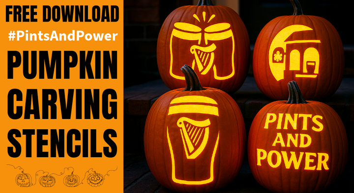 Pints and Power Pumpkin Carving Stencil Pack – Now Available for Download!